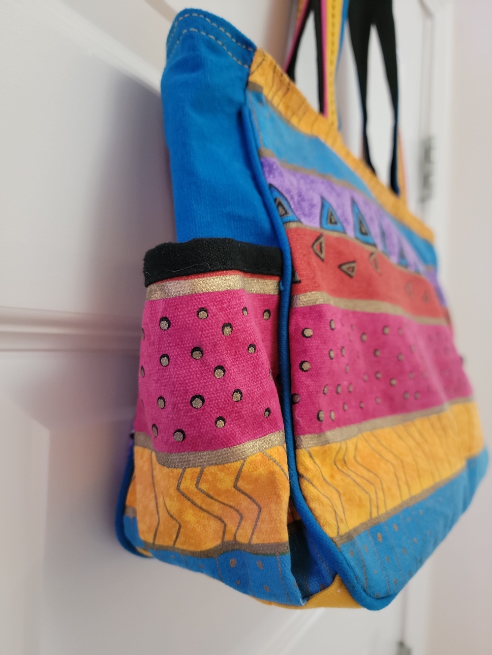 laurel burch fantastic Cat feline tote bag shoulder purse 10x15x4" - Picture 5 of 8